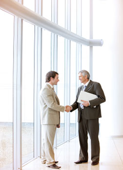 Men shaking hands